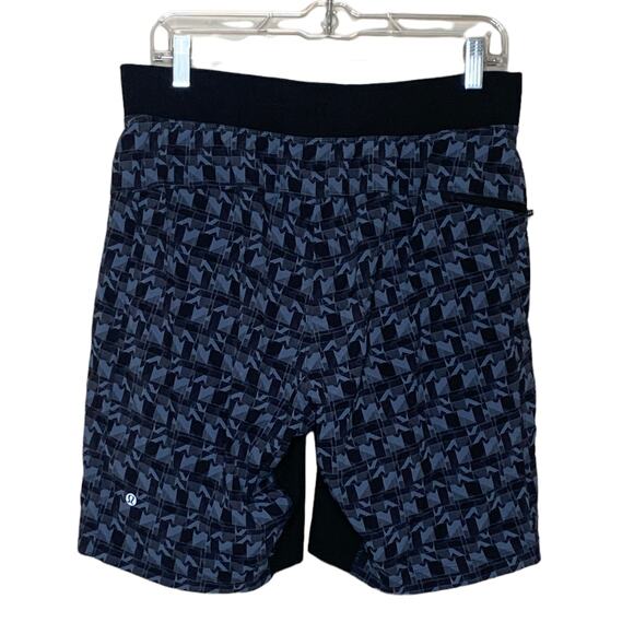 Lululemon Athletica geometric print lined training pull on shorts size M - Picture 2 of 7